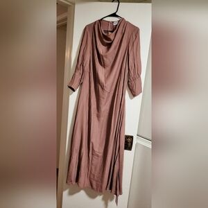 Mauve drape neck maxi XL Dress Blank NWT